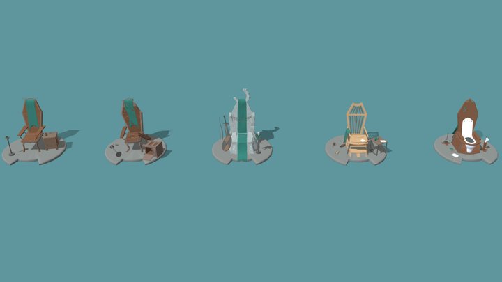 HW XYZ Secondary forms, Throne (Draft) 3D Model