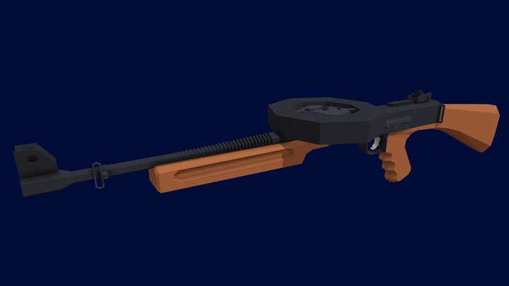 Low-Poly American 180 3D Model