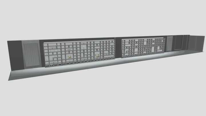 Geplanter Ausstellungsbereich Flur 3D Model