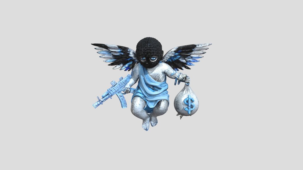 Diamond-encrusted angel character