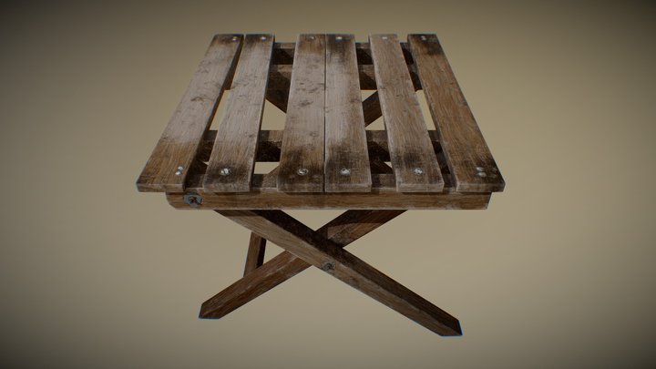 Folding Wooden Stool