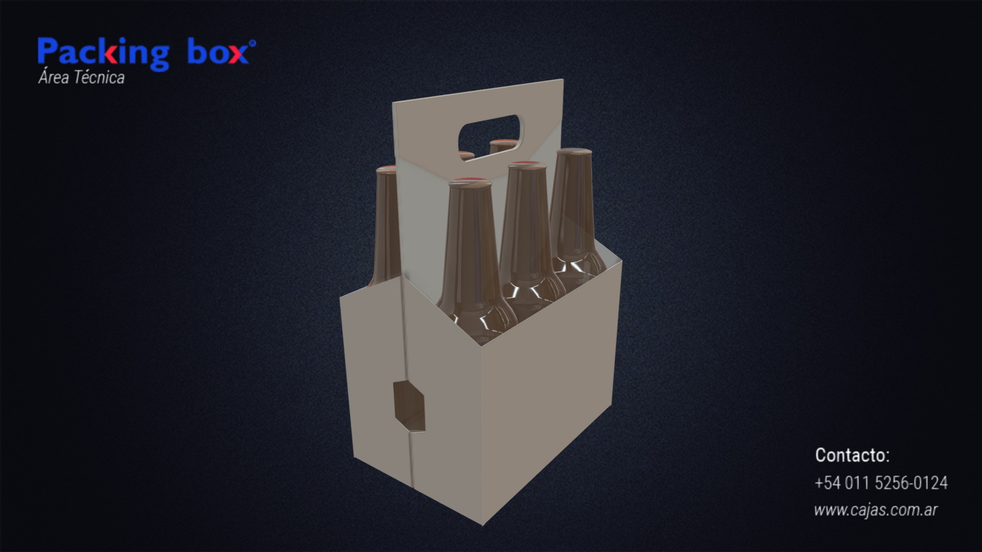 3D model Sixpack Beer - This is a 3D model of the Sixpack Beer. The 3D model is about a white cube with a black background.