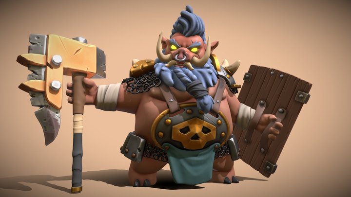 Stylized Character - King Snork 3D Model