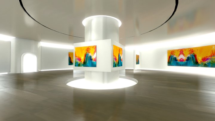 Round Art Gallery 3D Model