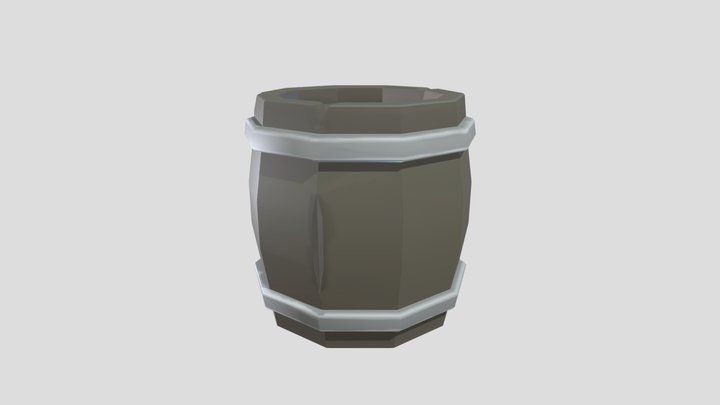 Fantasy Style Barrel 3D Model