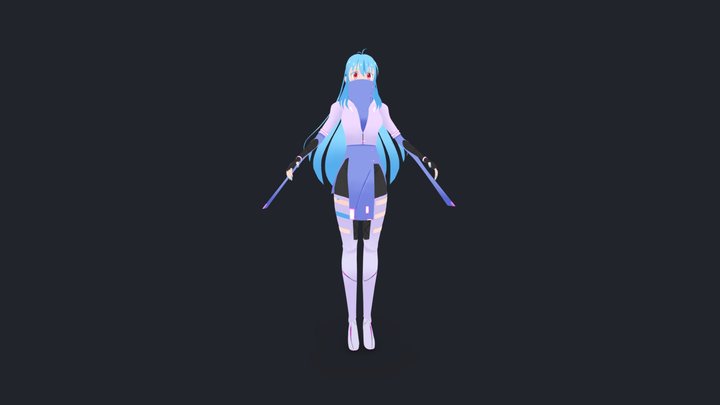 Evie Anime Model 3D Model