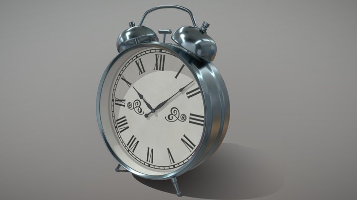 Table Clock 3D Model