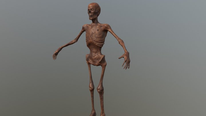 Zombie Skeleton BA 3D Model