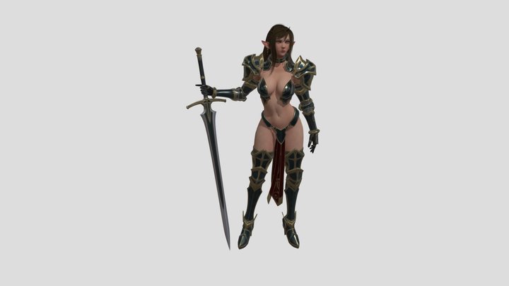 Elf sword master 3D Model