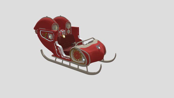 Sleigh Father Christmas 3D Model