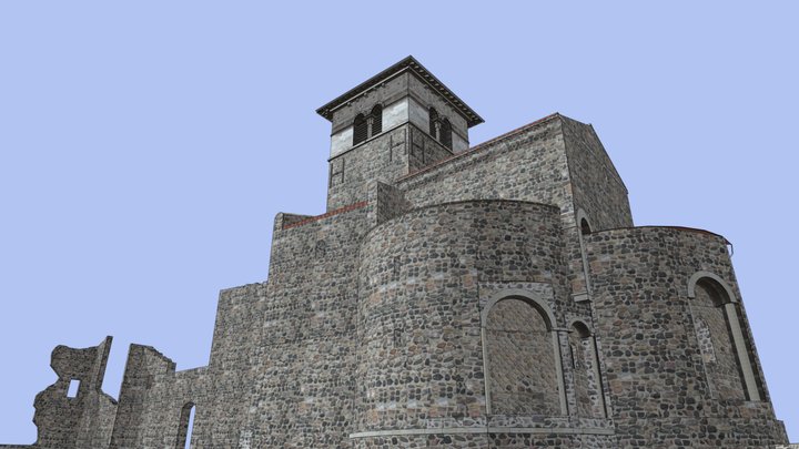 Old Church 'Saint Romain Le Puy' 3D Model