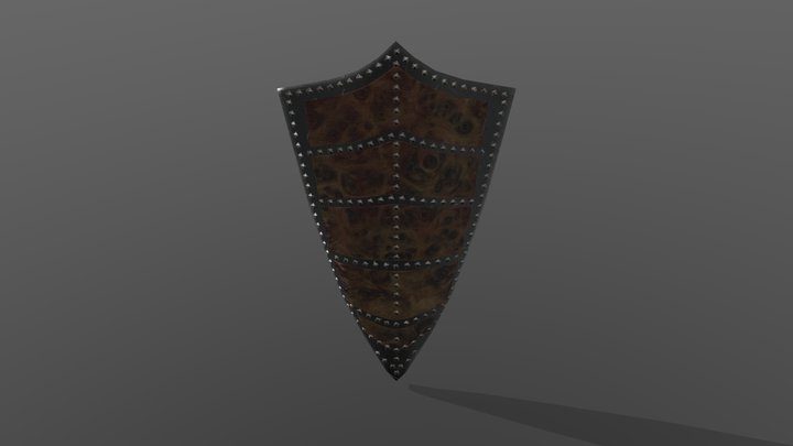 Iron Studded Shield 3D Model