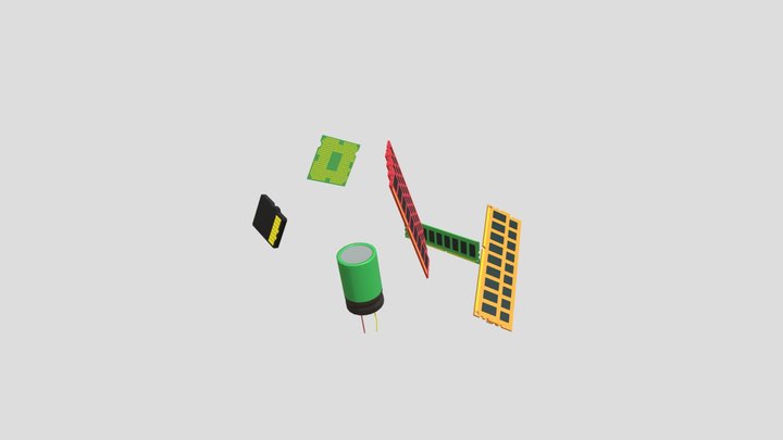 Electronic Components 3D Model