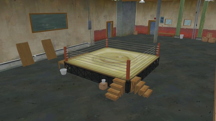 Punch Out Minor Circuit Boxing Ring 3D Model