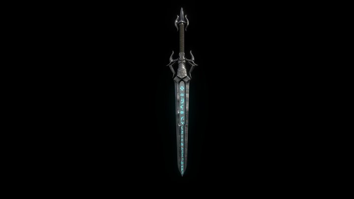 Excalibur Stylized Sword Lowpoly 3D Model