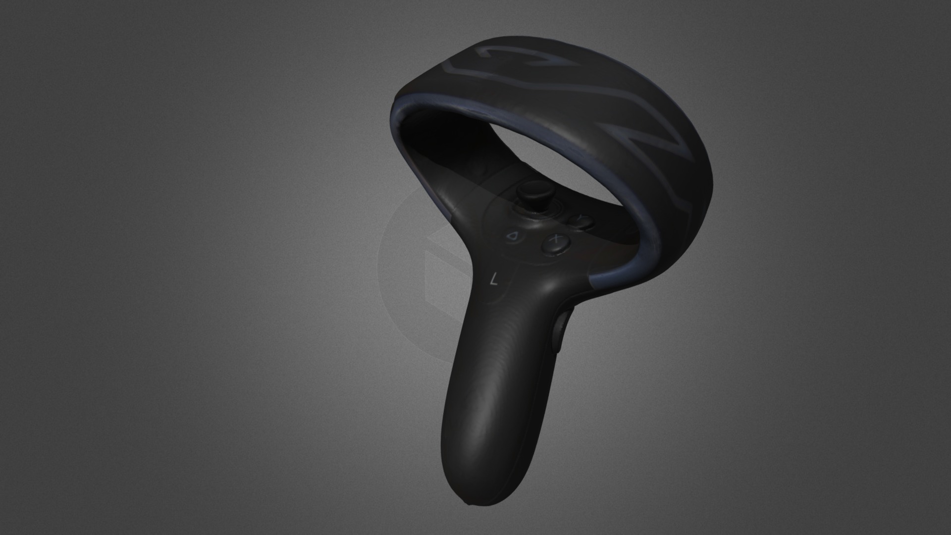 3D model HTC Vive Cosmos Controllers - This is a 3D model of the HTC Vive Cosmos Controllers. The 3D model is about a black and silver fan.
