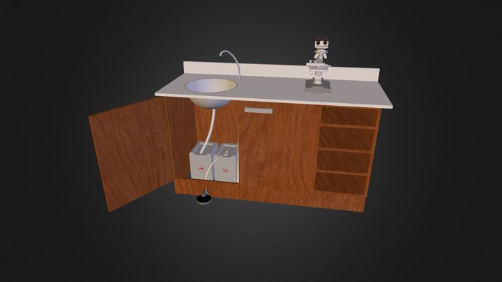 Kit lavamanos encastrar 3D Model
