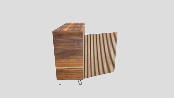 Buffet-malmo-boisbeige 3D Model