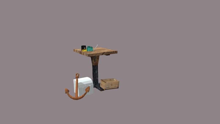 By The Ocean- Texture 2 More detailed props 3D Model