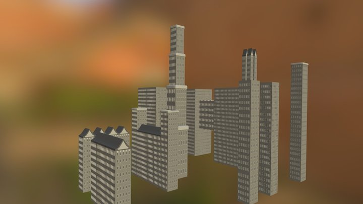 Skyscrapers 3D Model
