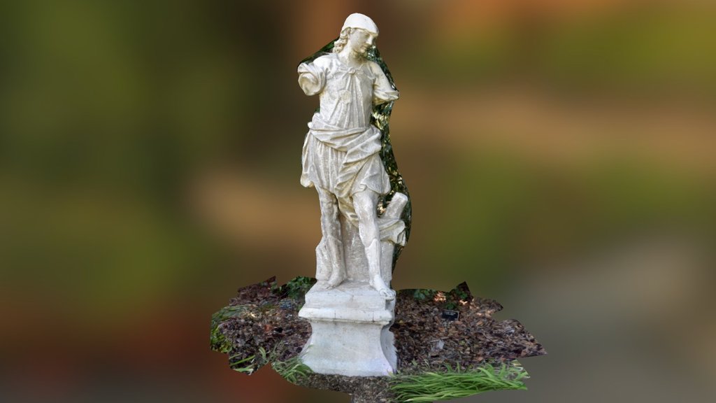 Outside statue at Huntington Library