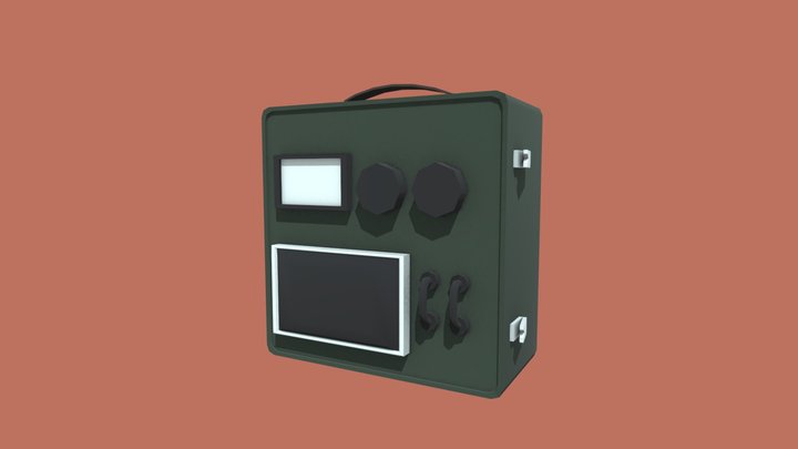 Lowpoly Radio Device 3D Model