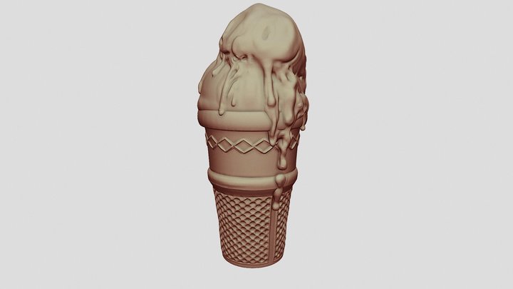 Melting Icecream Cone Sculpt