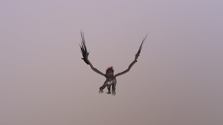 Gryphon Posed Landing 3D Model