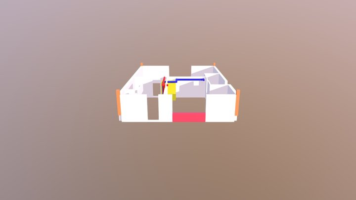 Pohjapiirrustus v3 - 2 kerros 3D Model