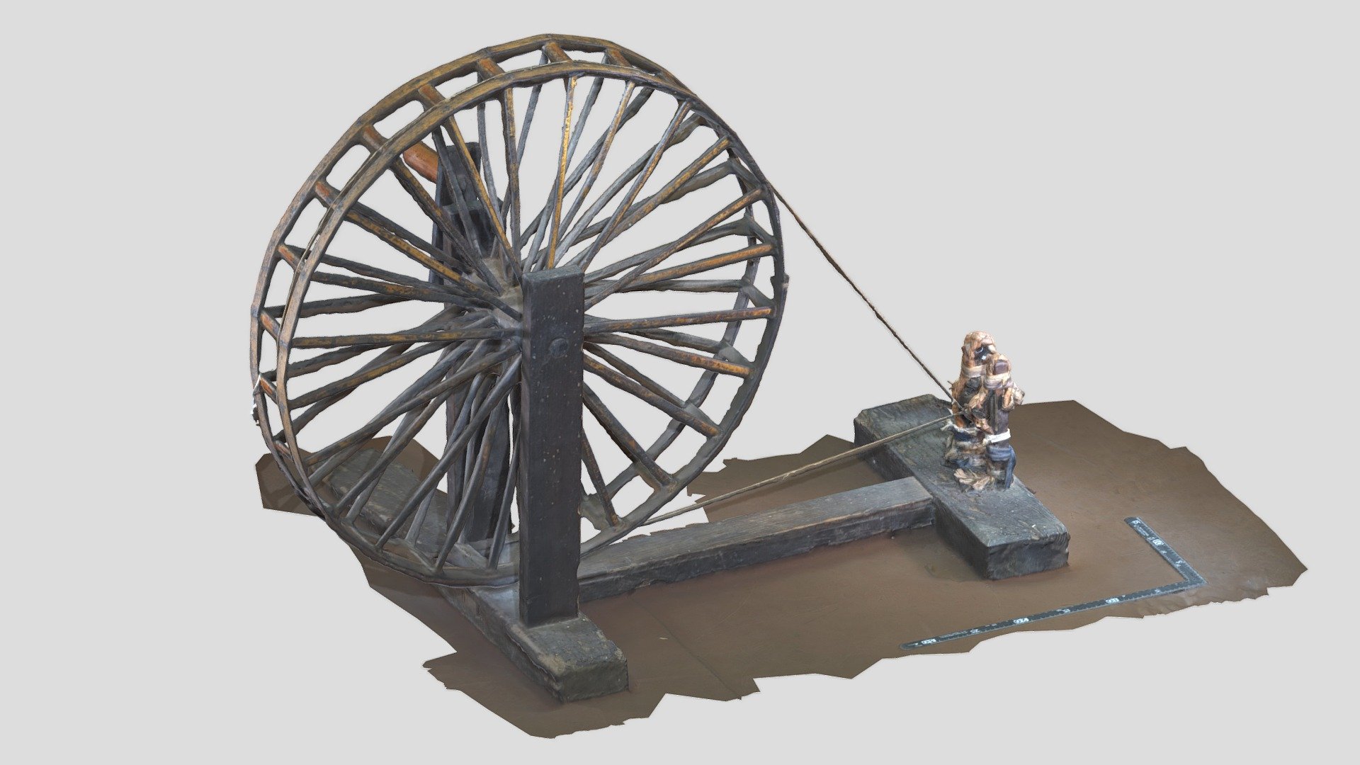 糸車 spinning wheel Download Free 3D model by 神戸深江生活文化史料館 (fukaemuseum) [0a6d7bf] Sketchfab