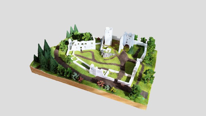 Paper model of the ruins of Rokštejn Castle 3D Model