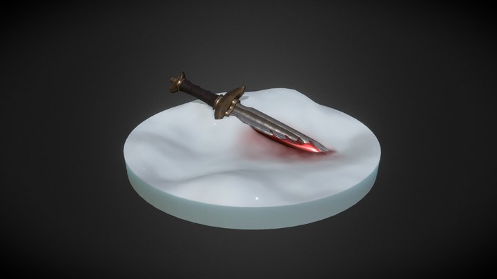 Dagger on the Snow 3D Model