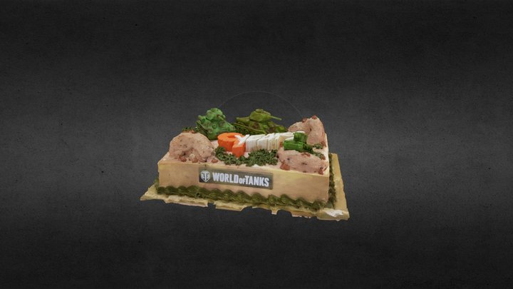 9-years World of Tanks cake. 21-years WARGAMING. 3D Model