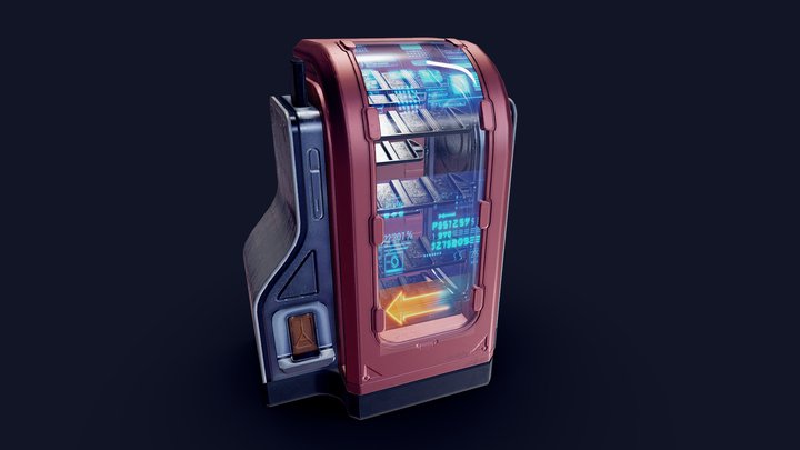 Sci-Fi Vending Machine 3D Model