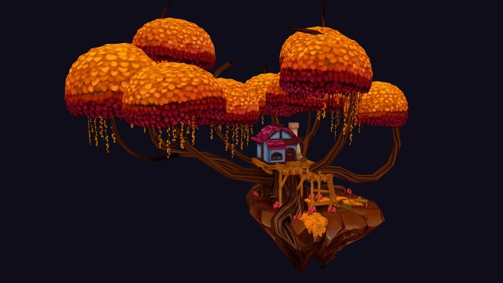 Fantasy Tree house - Diorama 3D Model