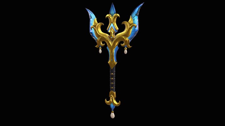 Crystal Axe 3D Model