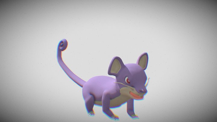 0019 Rattata 3D 3D Model