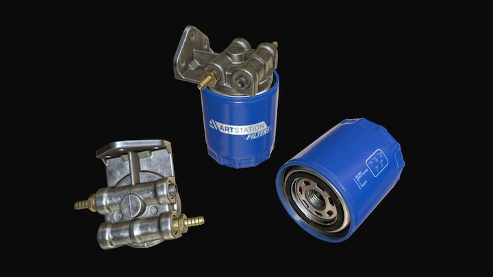 Oil Filter 3D Model