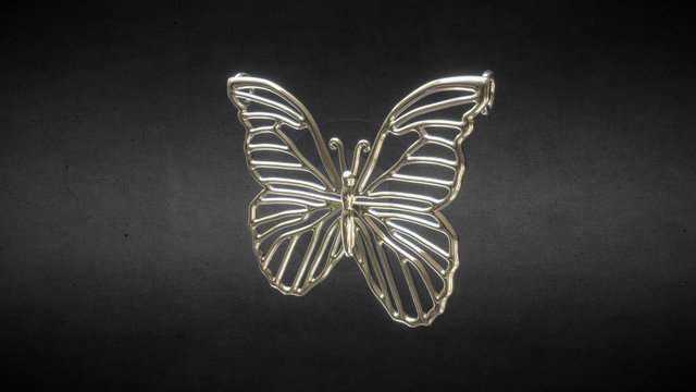 Butterfly Pendant 3D Model