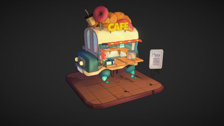 Food truck of the future 3D Model