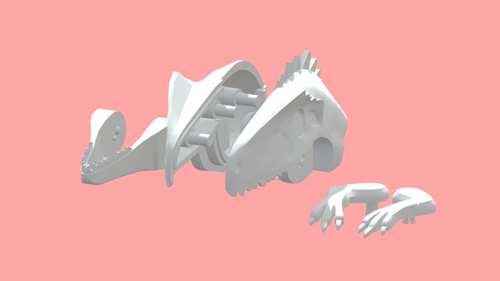 Lego Giganotosaurs Head and hands 3D Model
