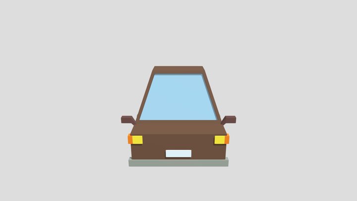 Low poly Stylized Truck 3D Model