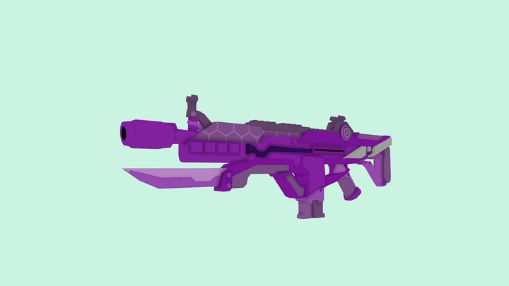 Lowpoly stylized 3D gun - VOLT 3D Model