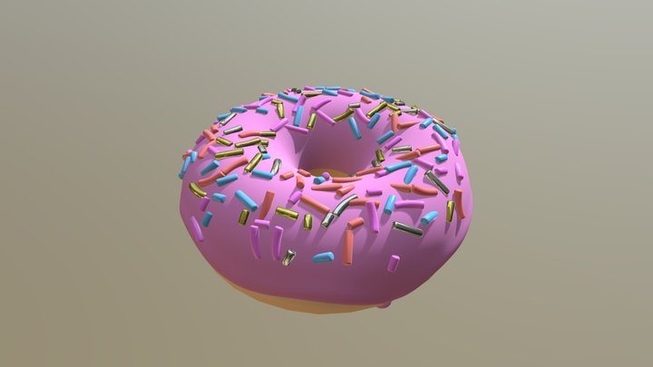 Donut Model - Blender Guru Donut Tutorial 3D Model