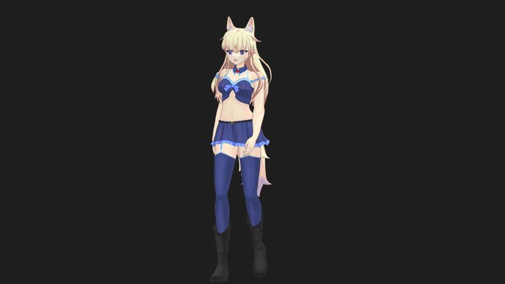 Girl Fox 3D Model