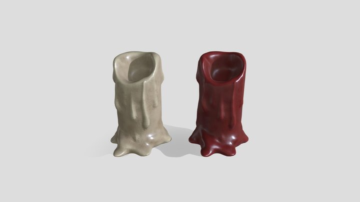 2 big candles (tribute group) 3D Model
