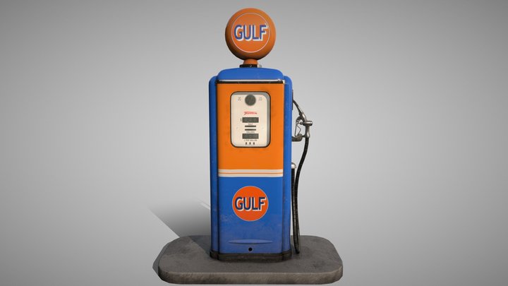 Vintage Gas Pump 3D Model