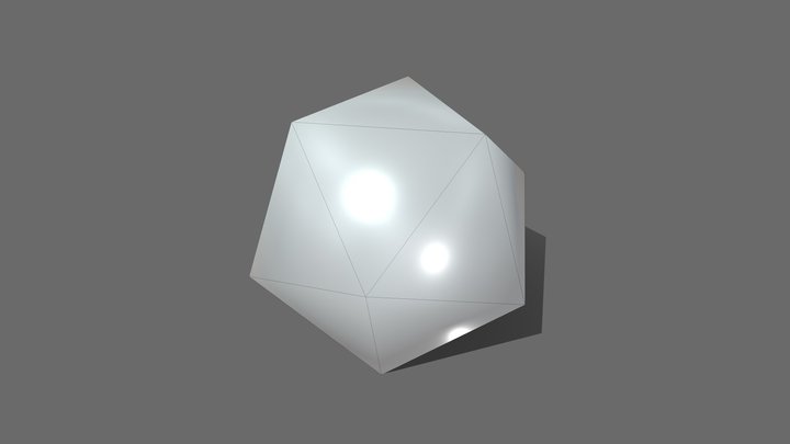 Icosahedron Hollow Open 3D Model