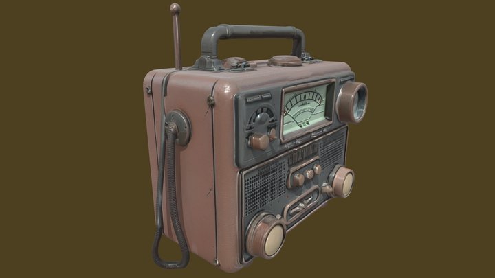 AI Stalker Retro Radio 3D Model