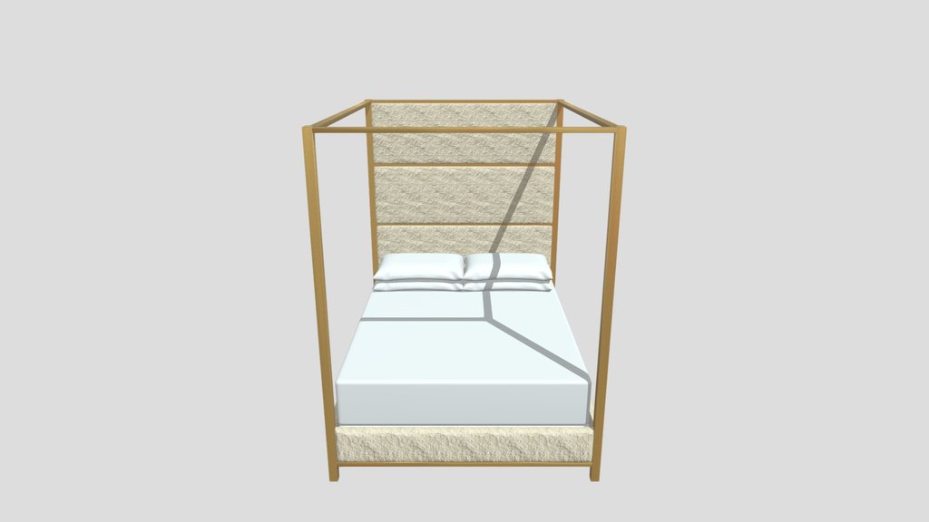 Iron Bed With Upholstery